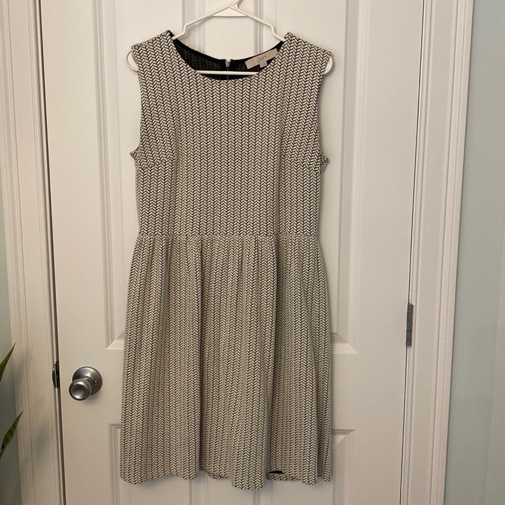 Black and white knit dress